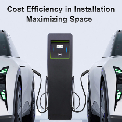 Commercial double gun ev charger Type 2 14kw  32A one phase OEM ODM public ev charger station